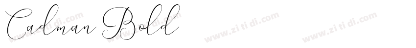 Cadman Bold字体转换